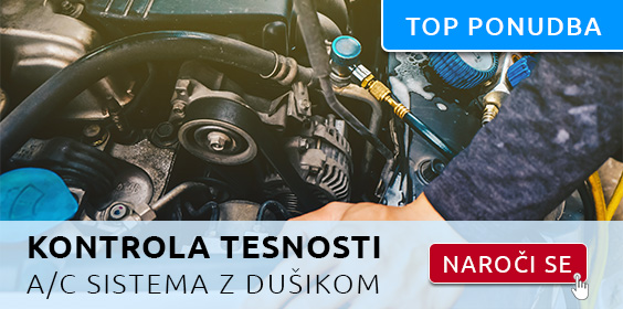 Kontrola tesnosti A/C sistema z dušikom