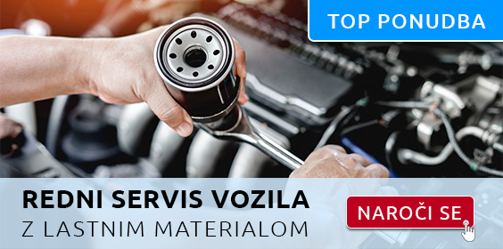 Redni servis vozila z lastnim materialom Redni servis vozila z lastnim materialom